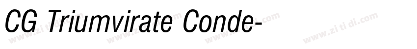CG Triumvirate Conde字体转换